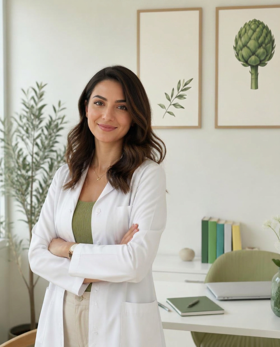 Diyetisyen Merve Kiraz danışma odasında portresi